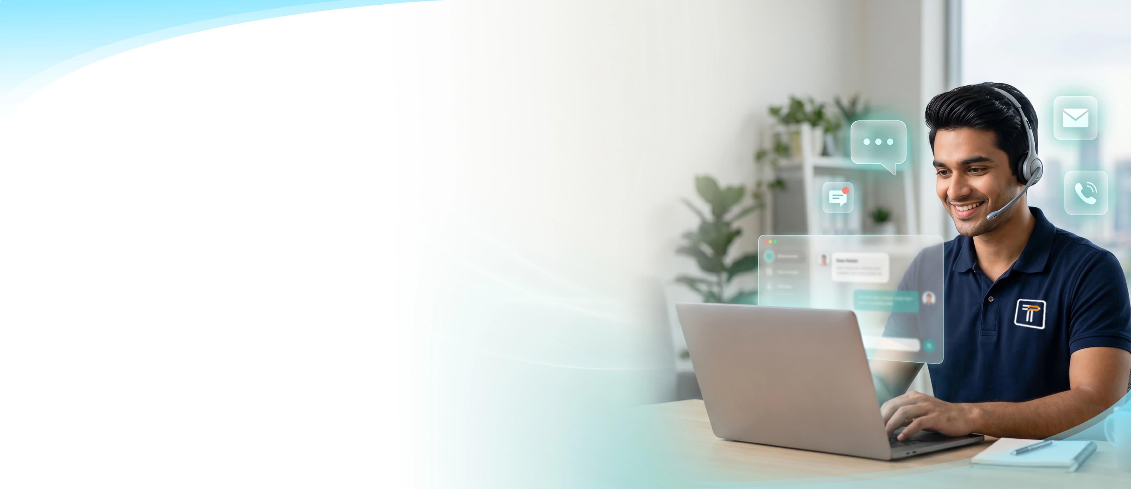 Help desk specialist providing multi-channel customer support to Book a free demo with an online mentor or tutor on the Tutrain contact page.