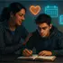 Student studying